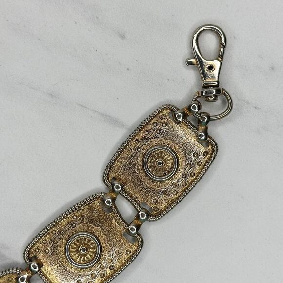 Chunky Concho Gold Silver Tone Chain Belt One Size (OS) ✨ - Picture 3 of 11